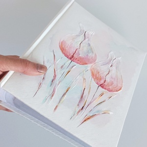 Tulipános fotóalbum 13x18 cm-es fotóknak - esküvő - emlék & ajándék - album & fotóalbum - Meska.hu