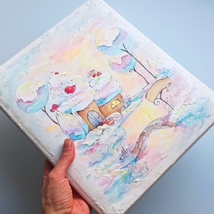 Névre szóló sütifalu fotóalbum 25x30 cm - otthon & életmód - papír, írószer - album & fotóalbum - Meska.hu