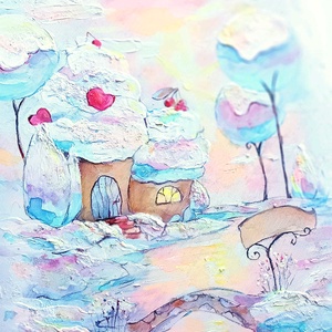 Névre szóló sütifalu fotóalbum 25x30 cm - Meska.hu