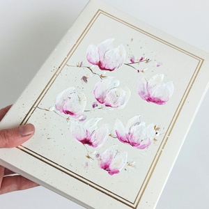 Magnóliák fotóalbum 15x21 cm-es fotóknak - esküvő - emlék & ajándék - album & fotóalbum - Meska.hu