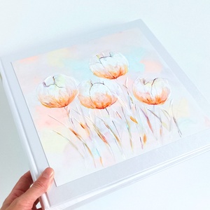 Fotóalbum hernyóselyemmel 29x31 cm - otthon & életmód - papír, írószer - album & fotóalbum - Meska.hu