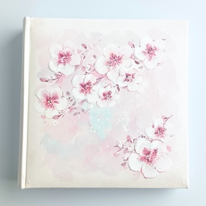Cseresznyevirágos fotóalbum egyedi szöveggel, 10x15 cm-es fotóknak - Meska.hu