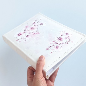 Fotóalbum 13x18-as képeknek cseresznyevirágokkal - otthon & életmód - papír, írószer - album & fotóalbum - Meska.hu
