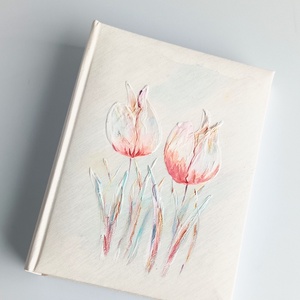 Tulipános fotóalbum 13x18 cm-es fotóknak - esküvő - emlék & ajándék - album & fotóalbum - Meska.hu