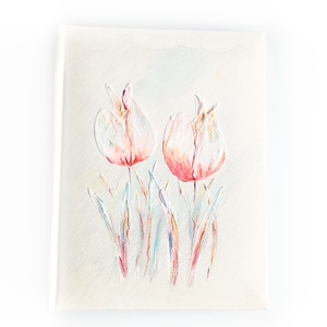 Tulipános fotóalbum 13x18 cm-es fotóknak, Esküvő, Emlék & Ajándék, Album & Fotóalbum, Könyvkötés, Festészet, MESKA