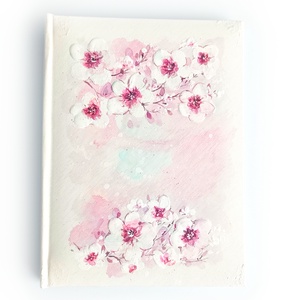 Cseresznyevirágos fotóalbum 13x18 cm-es fotóknak, Esküvő, Emlék & Ajándék, Album & Fotóalbum, Könyvkötés, Festészet, MESKA