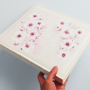 Fotóalbum cseresznyevirágokkal 25x30 cm - otthon & életmód - papír, írószer - album & fotóalbum - Meska.hu