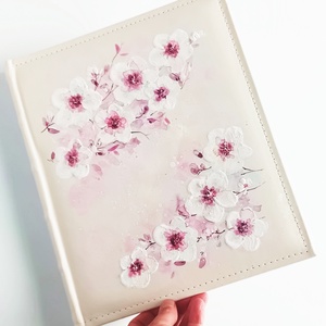 Fotóalbum cseresznyevirágokkal 25x30 cm - otthon & életmód - papír, írószer - album & fotóalbum - Meska.hu
