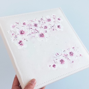 Cseresznyevirágos fotóalbum (26 x 26 cm) - esküvő - emlék & ajándék - album & fotóalbum - Meska.hu
