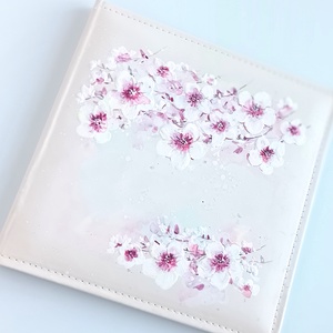 Cseresznyevirágos fotóalbum (26 x 26 cm) - esküvő - emlék & ajándék - album & fotóalbum - Meska.hu