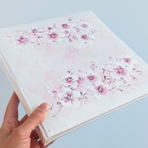Cseresznyevirágos fotóalbum (26 x 26 cm) - esküvő - emlék & ajándék - album & fotóalbum - Meska.hu