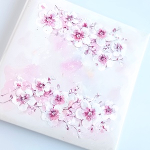 Cseresznyevirágos fotóalbum (26 x 26 cm) - esküvő - emlék & ajándék - album & fotóalbum - Meska.hu
