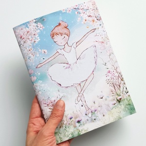 Balerinás füzet - otthon & életmód - papír, írószer - jegyzetfüzet & napló - Meska.hu