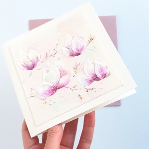 Selymes képeslap borítékkal 3D technikával - otthon & életmód - papír, írószer - ajándékozás kellékei - képeslap, üdvözlőlap - Meska.hu