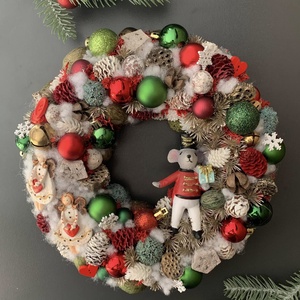 Adventi ajtódísz mesebeli figurákkal - Meska.hu
