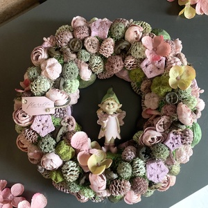 Tavasztündér kopogtató - otthon & életmód - dekoráció - ajtó- és ablak dekoráció - ajtódísz & kopogtató - Meska.hu