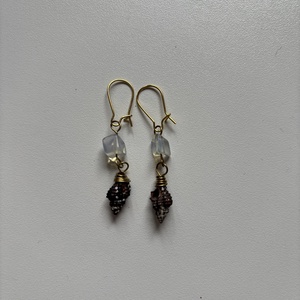 Igazi csigaházas fülbevaló, Ékszer, Fülbevaló, Lógó fülbevaló, Ékszerkészítés, MESKA