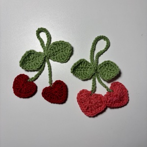 Piros cherry kulcstartó - táska & tok - kulcstartó & táskadísz - táskadísz - Meska.hu