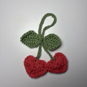 Pink cherry - táska & tok - kulcstartó & táskadísz - táskadísz - Meska.hu