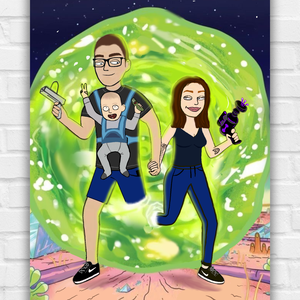 Rick és Morty digitális rajz személyre szabott ajándék pároknak/barátoknak - Meska.hu