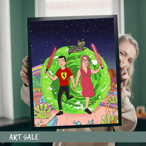Rick és Morty személyreszabott digitális ajándék - művészet - grafika & illusztráció - digitális - Meska.hu