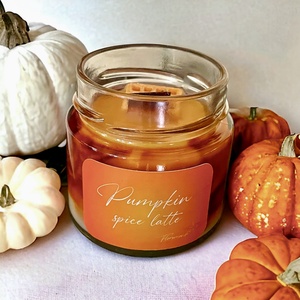 Pumpkin Spice Latte Sütőtök Illatú Szójagyertya, Otthon & Életmód, Gyertya, illat, aroma, Gyertya, Gyertya-, mécseskészítés, MESKA