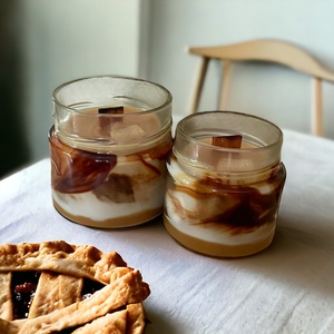 Fahéjas Almás Pite Illatú Szójagyertya - otthon & életmód - gyertya, illat, aroma - gyertya - Meska.hu