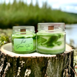 Zöld Tea Illatú Szójagyertya - otthon & életmód - gyertya, illat, aroma - gyertya - Meska.hu