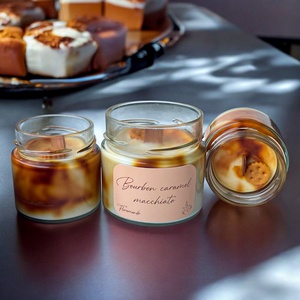 Bourbon Caramel Macchiato Illatú Téli Szójagyertya - otthon & életmód - gyertya, illat, aroma - gyertya - Meska.hu