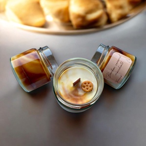Bourbon Caramel Macchiato Illatú Téli Szójagyertya - otthon & életmód - gyertya, illat, aroma - gyertya - Meska.hu