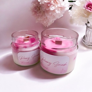 Peony Smash Bazsarózsa Illatú Tavaszi Szójagyertya - otthon & életmód - gyertya, illat, aroma - gyertya - Meska.hu