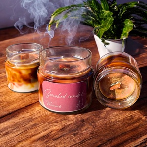 Smoked Sandal Szantálfa Illatú Tavaszi Szójagyertya - otthon & életmód - gyertya, illat, aroma - gyertya - Meska.hu