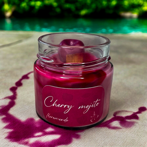Cherry Mojito Cseresznye Illatú Szójagyertya, Otthon & Életmód, Gyertya, illat, aroma, Gyertya, Gyertya-, mécseskészítés, MESKA
