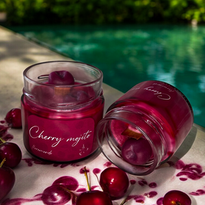 Cherry Mojito Cseresznye Illatú Szójagyertya - otthon & életmód - gyertya, illat, aroma - gyertya - Meska.hu