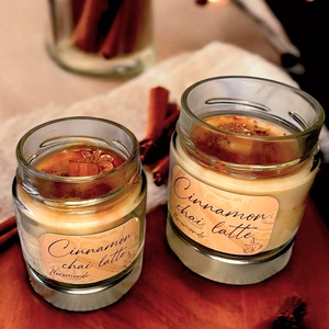 Cinnamon Chai Latte Fahéj Illatú Szójagyertya - otthon & életmód - gyertya, illat, aroma - gyertya - Meska.hu