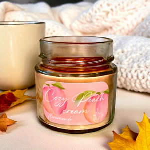 Cozy Peach Cream Őszibarack Illatú Szójagyertya, Otthon & Életmód, Gyertya, illat, aroma, Gyertya, Gyertya-, mécseskészítés, MESKA