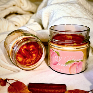 Cozy Peach Cream Őszibarack Illatú Szójagyertya - otthon & életmód - gyertya, illat, aroma - gyertya - Meska.hu