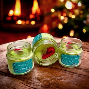 Candy Cane Cloud Fodormentás Vaníliás - Karamellás Cukorka Illatú Karácsonyi Szójagyertya - otthon & életmód - gyertya, illat, aroma - gyertya - Meska.hu