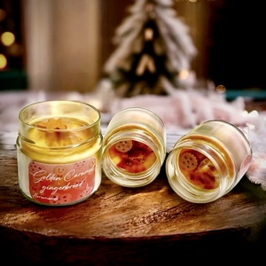 Golden Caramel Gingerbread Karamell - Mézeskalács Illatú Karácsonyi Szójagyertya - otthon & életmód - gyertya, illat, aroma - gyertya - Meska.hu