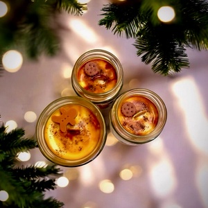 Golden Caramel Gingerbread Karamell - Mézeskalács Illatú Karácsonyi Szójagyertya - otthon & életmód - gyertya, illat, aroma - gyertya - Meska.hu