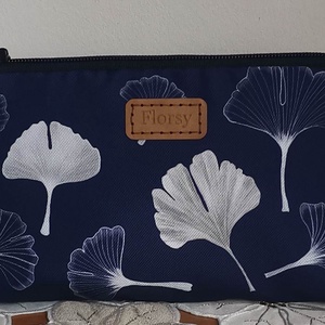 Ginkó- ginkgo mintás neszesszer/tolltartó/szemüvegtartó nárcisz - Meska.hu