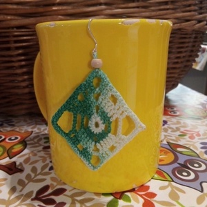 Zöld, színátmenetes fülbevaló -  - Meska.hu