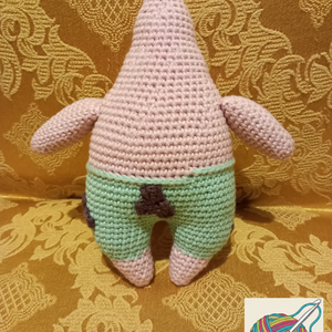 Csillag Patrik, horgolt mesehős - játék & sport - plüssállat & játékfigura - plüss mesefigurák - Meska.hu