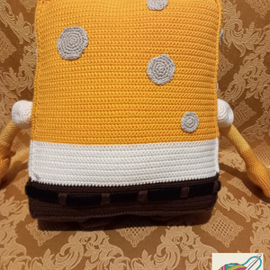 Horgolt Spongya Bob - játék & sport - plüssállat & játékfigura - plüss mesefigurák - Meska.hu