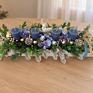 Frozen - adventi asztaldísz szarvassal - karácsony - adventi díszek - adventi koszorú - Meska.hu