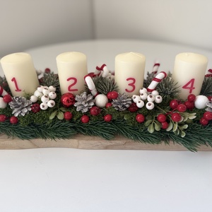 Karácsonyi emlék - adventi asztaldísz - karácsony - adventi díszek - adventi koszorú - Meska.hu