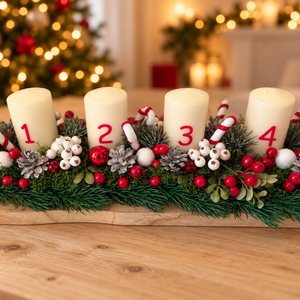 Karácsonyi emlék - adventi asztaldísz - Meska.hu