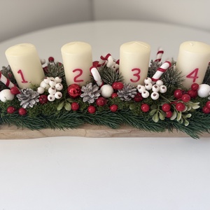 Karácsonyi emlék - adventi asztaldísz - karácsony - adventi díszek - adventi koszorú - Meska.hu