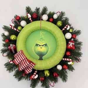 Grincs karácsonyi csínytevése � ünnepi kopogtató - karácsony - adventi díszek - adventi ajtódísz - Meska.hu