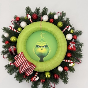 Grincs karácsonyi csínytevése � ünnepi kopogtató - karácsony - adventi díszek - adventi ajtódísz - Meska.hu